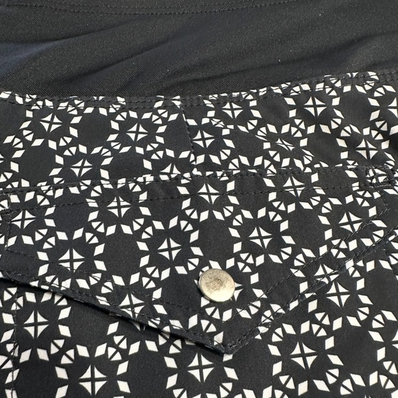 Cypress Club Womens Black/White Tummy Smoothing Skort Skirt Shorts A-Line Size M - Picture 4 of 9